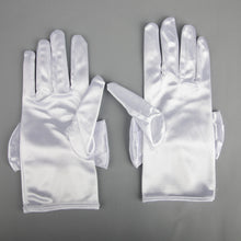 TIPY TIPY TAP FULLFINGER SATIN HUGE BOW GLOVES - WHITE