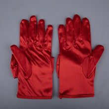 TIPY TIPY TAP FULLFINGER SATIN HUGE BOW GLOVES - RED