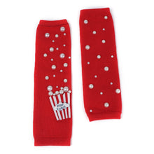 TIPY TIPY TAP POPCORN THEME LEGWARMERS WITH SOCKS & HEADBAND - RED