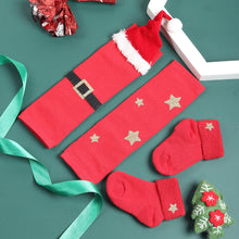 TIPY TIPY TAP SANTA LEGWARMER WITH SOCKS - RED