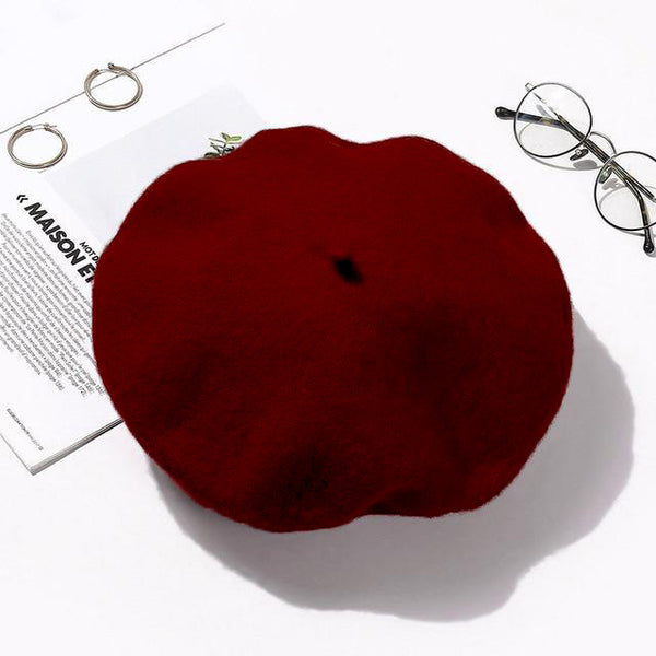 TIPY TIPY TAP WINTER BERET CAP - MAROON