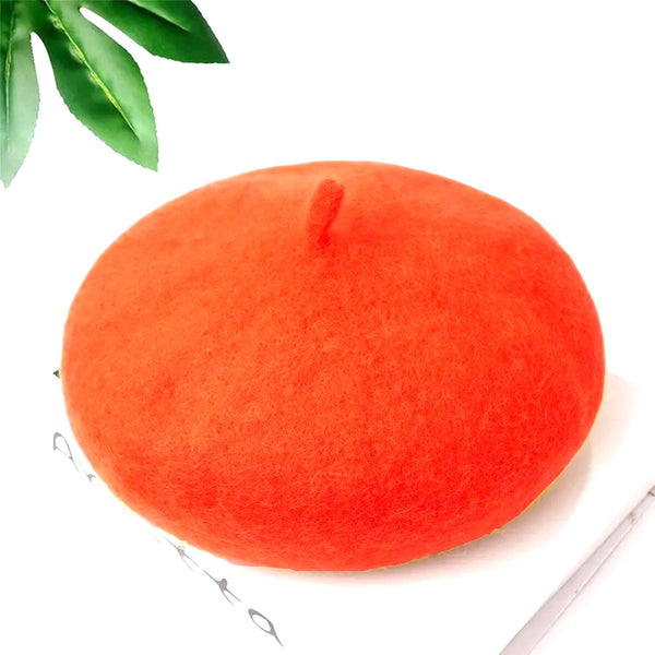 TIPY TIPY TAP WINTER BERET CAP - ORANGE