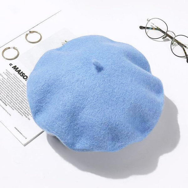 TIPY TIPY TAP WINTER BERET CAP - BLUE
