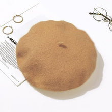 TIPY TIPY TAP WINTER BERET CAP - CAMEL