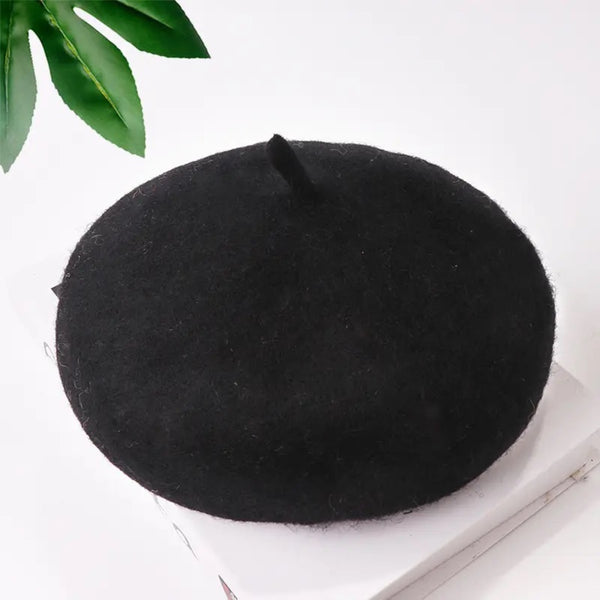 TIPY TIPY TAP WINTER BERET CAP - BLACK