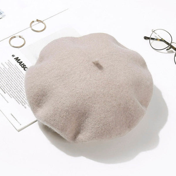 TIPY TIPY TAP WINTER BERET CAP - BEIGE
