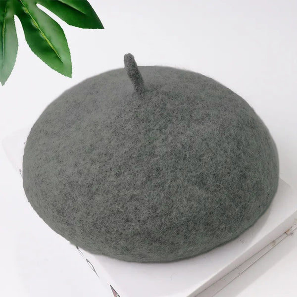 TIPY TIPY TAP WINTER BERET CAP - GREY
