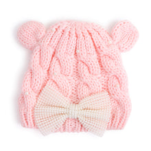 TIPY TIPY TAP PEARLY BOW CAP WITH MITTENS - PINK