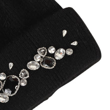 TIPY TIPY TAP RHINESTONES WINTER CAP - BLACK