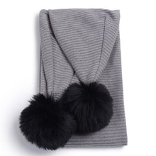 TIPY TIPY TAP POM POM MUFLER - GREY