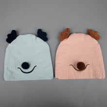 TIPY TIPY TAP SET OF 2 UNISEX REINDEER CAP - PINK/BLUE