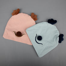 TIPY TIPY TAP SET OF 2 UNISEX REINDEER CAP - PINK/BLUE