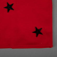 TIPY TIPY TAP UNISEX STAR EMBELLISHED CAP WITH MITTENS - RED