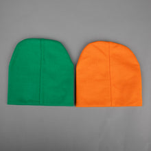 TIPY TIPY TAP SET OF 2  UNISEX CARROT DESIGN INFANT CAP - GREEN/ORANGE