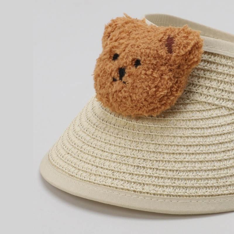 TIPY TIPY TAP UNISEX TEDDY STRAW SUN CAP - BEIGE