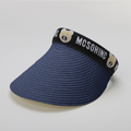 TIPY TIPY TAP FEMALE STRAW TEDDY PRINT SUNSHIED CAP - BLUE