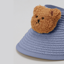 TIPY TIPY TAP UNISEX TEDDY STRAW SUN CAP - BLUE