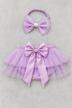 TIPY TIPY TAP 3PC PEARLY BODYSUIT WITH BLUMER & HEADBAND - LILAC/WHITE
