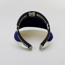 TIPY TIPY TAP FEMALE STRAW TEDDY PRINT SUNSHIED CAP - BLUE