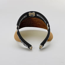 TIPY TIPY TAP FEMALE STRAW TEDDY PRINT SUNSHIED CAP - BROWN