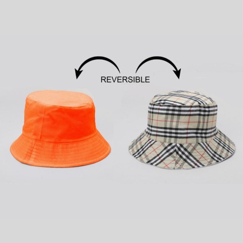 TIPY TIPY TAP UNISEX REVERSIBLE SOLID BUCKET CAP - ORANGE