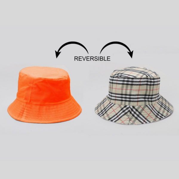 TIPY TIPY TAP UNISEX REVERSIBLE SOLID BUCKET CAP - ORANGE
