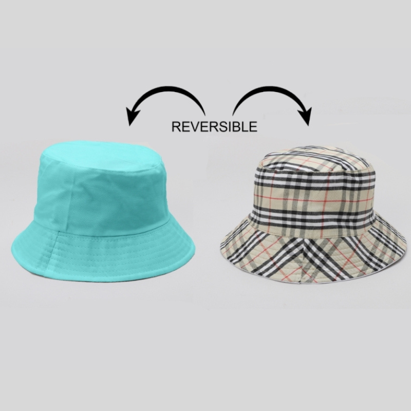 TIPY TIPY TAP UNISEX REVERSIBLE SOLID BUCKET CAP - LIGHT BLUE