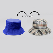 TIPY TIPY TAP UNISEX REVERSIBLE SOLID BUCKET CAP - BLUE