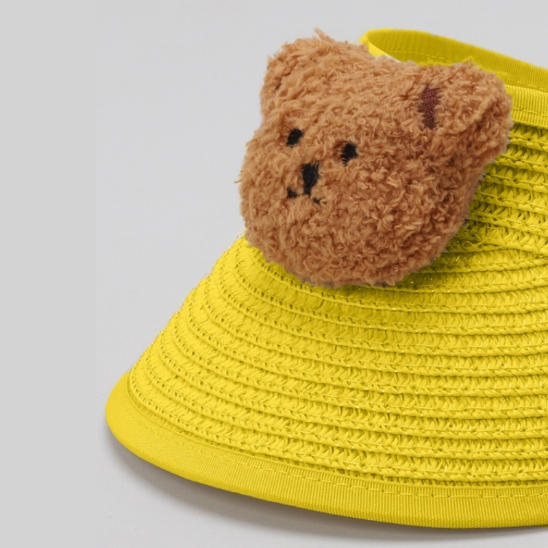 TIPY TIPY TAP UNISEX TEDDY STRAW SUN CAP - YELLOW