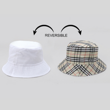 TIPY TIPY TAP UNISEX REVERSIBLE SOLID BUCKET CAP - WHITE