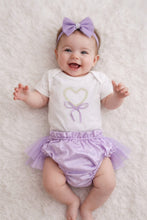 TIPY TIPY TAP 3PC PEARLY BODYSUIT WITH BLUMER & HEADBAND - LILAC/WHITE