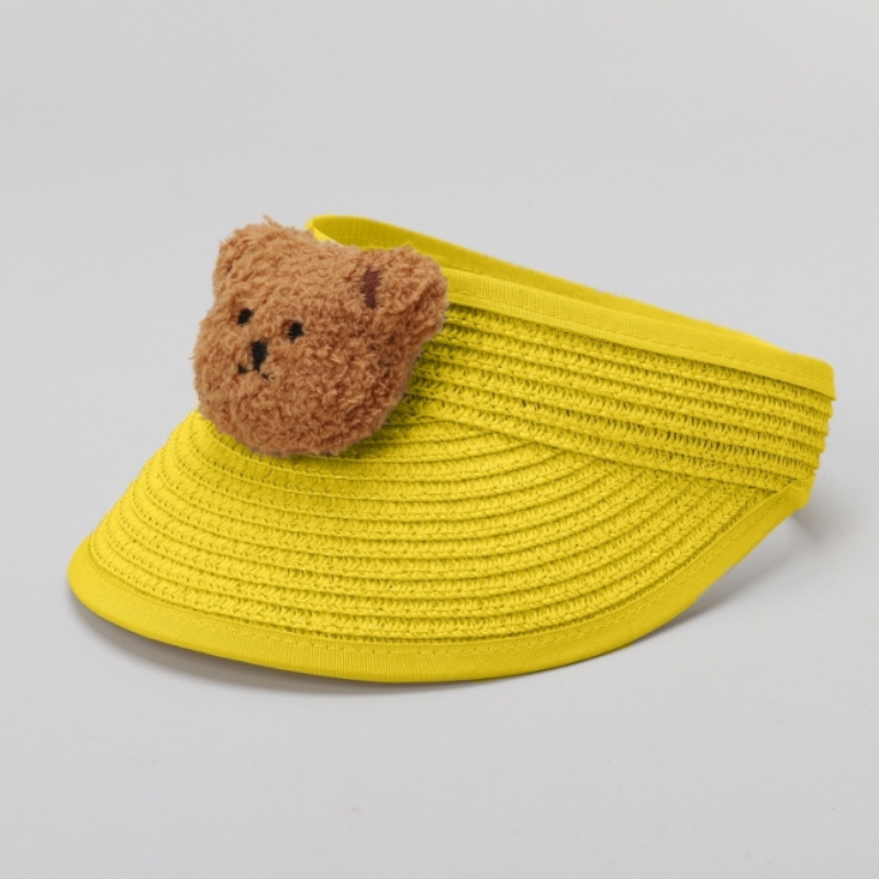 TIPY TIPY TAP UNISEX TEDDY STRAW SUN CAP - YELLOW