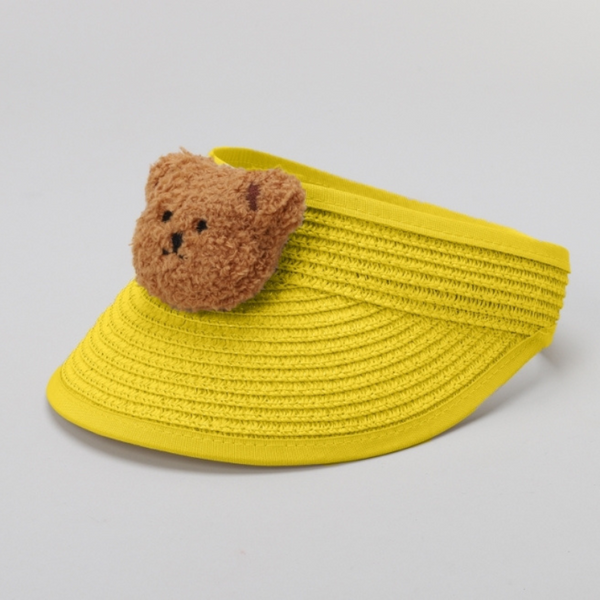 TIPY TIPY TAP UNISEX TEDDY STRAW SUN CAP - YELLOW