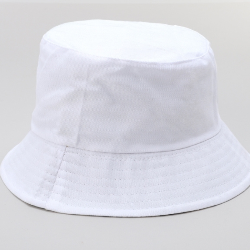 TIPY TIPY TAP UNISEX REVERSIBLE SOLID BUCKET CAP - WHITE