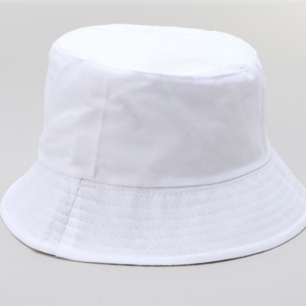 TIPY TIPY TAP UNISEX REVERSIBLE SOLID BUCKET CAP - WHITE