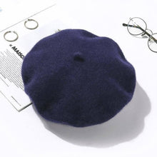 TIPY TIPY TAP WINTER BERET HAT - NAVY BLUE