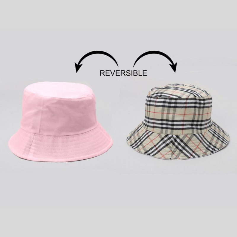 TIPY TIPY TAP UNISEX REVERSIBLE SOLID BUCKET CAP - PINK