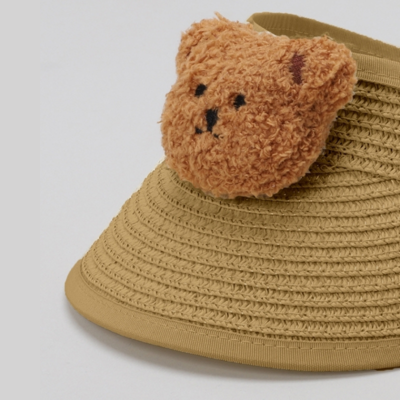 TIPY TIPY TAP UNISEX TEDDY STRAW SUN CAP - BROWN