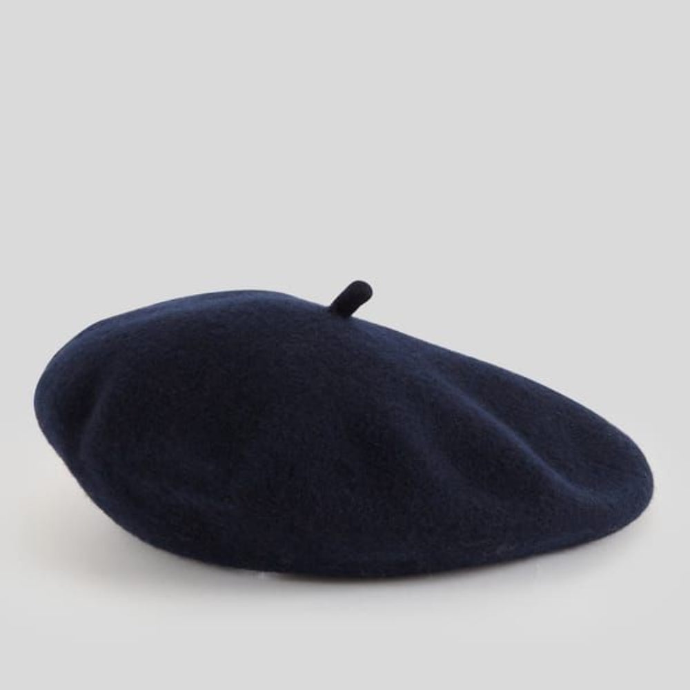 TIPY TIPY TAP WINTER BERET HAT - NAVY BLUE