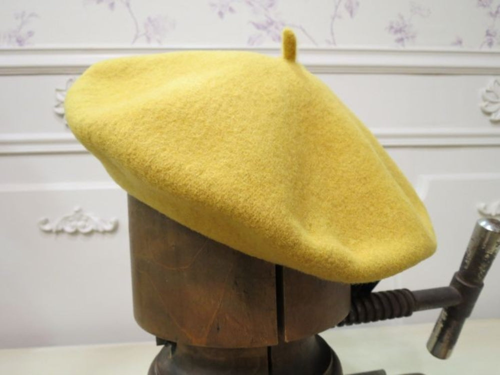 TIPY TIPY TAP WINTER BERET HAT - YELLOW