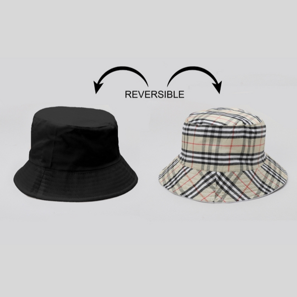 TIPY TIPY TAP UNISEX REVERSIBLE SOLID BUCKET CAP - BLACK
