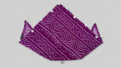TIPY TIPY TAP Girls Purple Bandhani Dupatta with Silver Coin Tassels | Traditional Festive Accessory