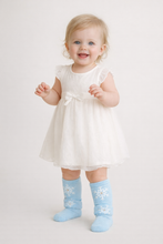 TIPY TIPY TAP SNOWFLAKES EMBELLISHED LEGWARMER WITH SOCKS & HEADBAND - BLUE