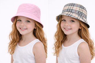 TIPY TIPY TAP UNISEX REVERSIBLE SOLID BUCKET CAP - PINK