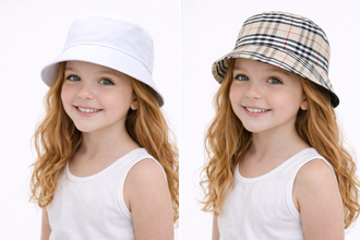 TIPY TIPY TAP UNISEX REVERSIBLE SOLID BUCKET CAP - WHITE