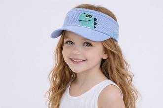 TIPY TIPY TAP UNISEX CARTOON PRINT SPORTY SUN CAP - BLUE
