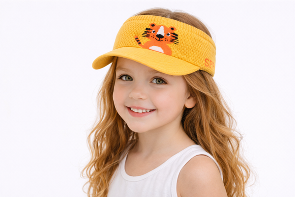 TIPY TIPY TAP UNISEX CARTOON PRINT SPORTY SUN CAP - ORANGE