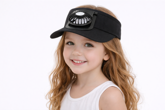 TIPY TIPY TAP UNISEX CHARGEBLE FAN ADJUSTABLE SUN CAP - BLACK