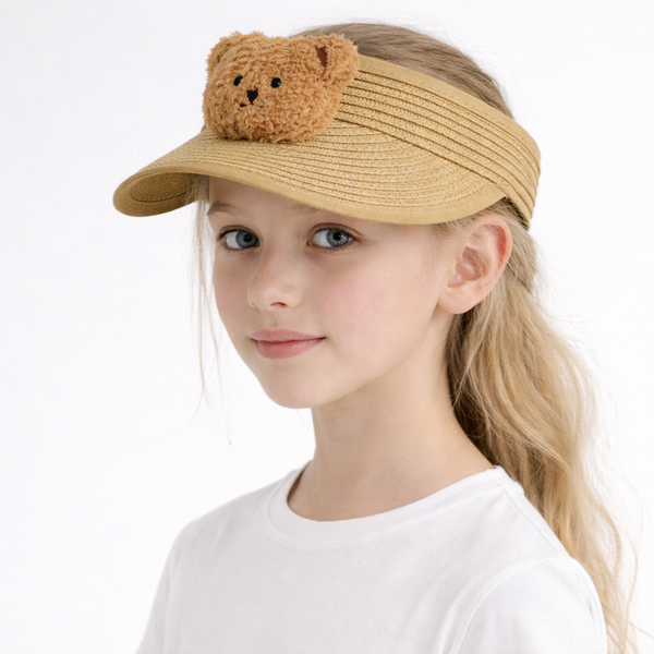 TIPY TIPY TAP UNISEX TEDDY STRAW SUN CAP - BEIGE