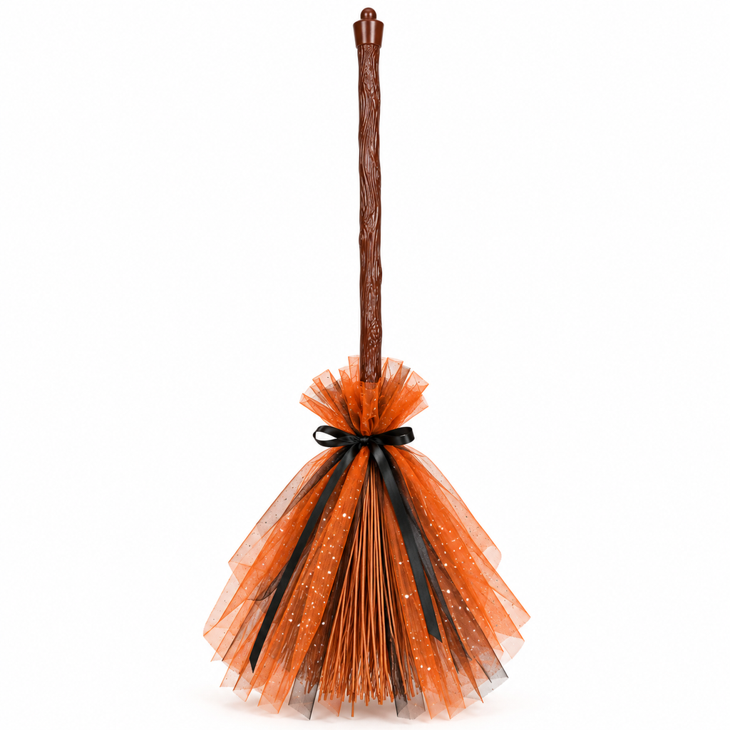TIPY TIPY TAP HALLOWEEN BROOM & CAP SET - ORANGE
